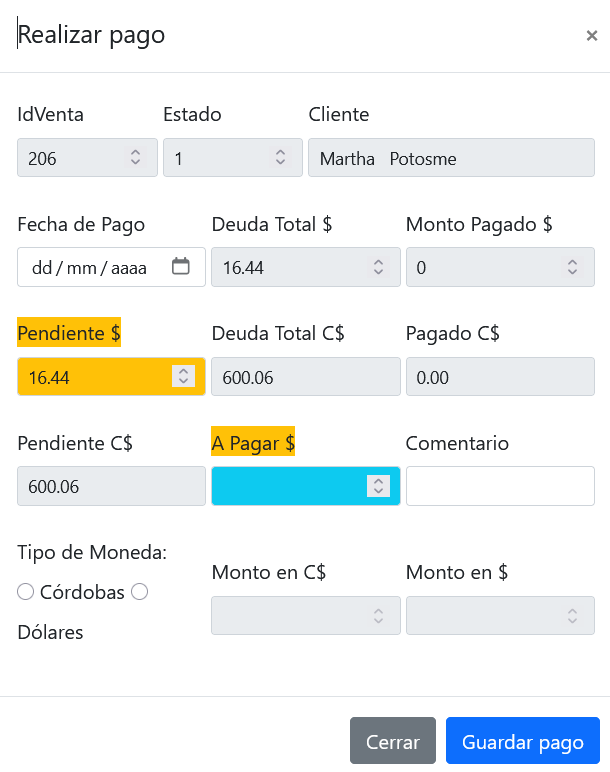 Sistema Venta 5
